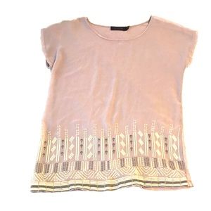 Chic top with sheer panel